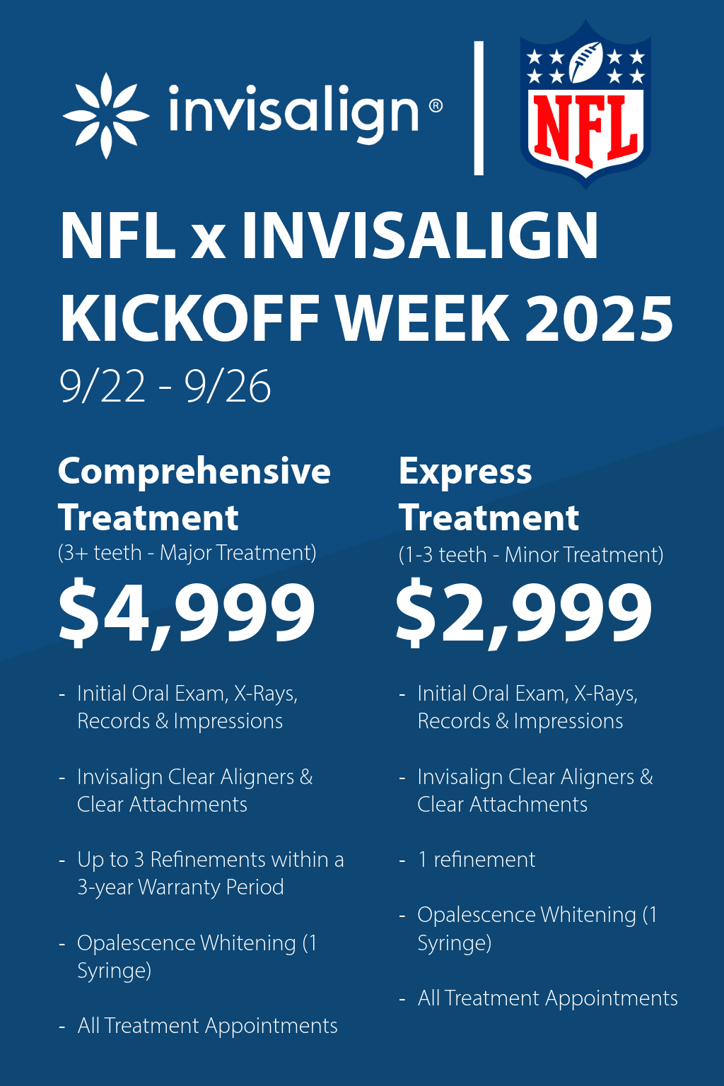 🏈 Get Ready for Invisalign Week — September 22–26!