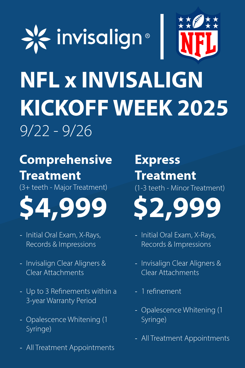 🏈 Get Ready for Invisalign Week, September 22-26!